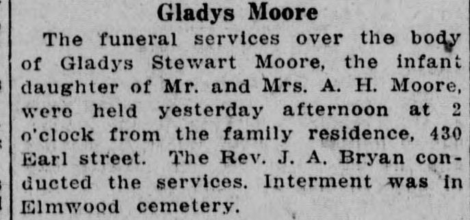 Gladys Moore obituary